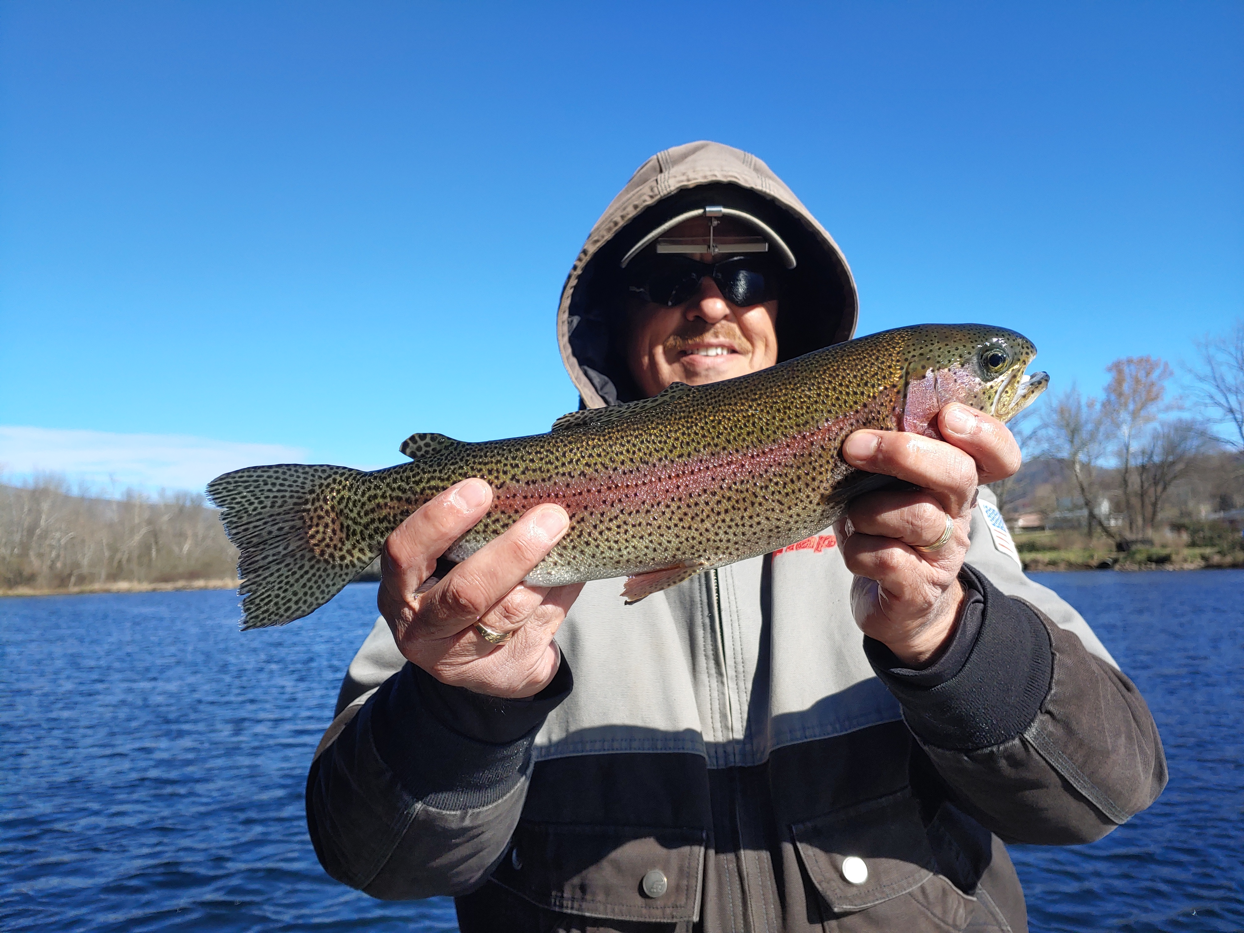 Bobby lakeside with a nice trout