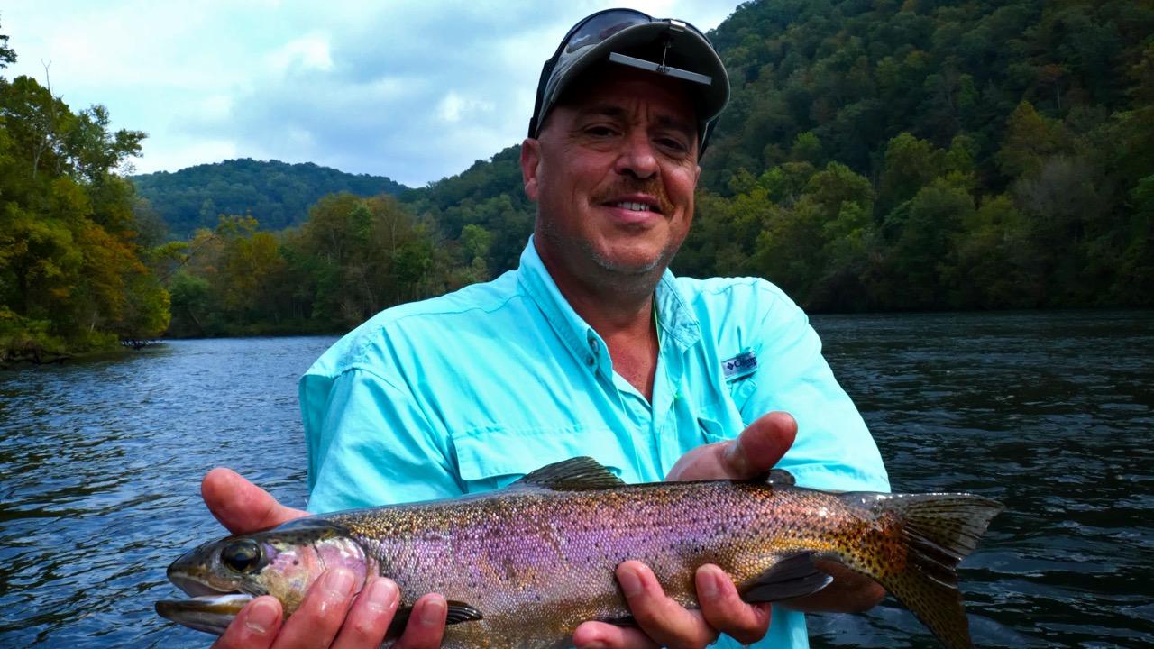 Bobby and a rainbow trout