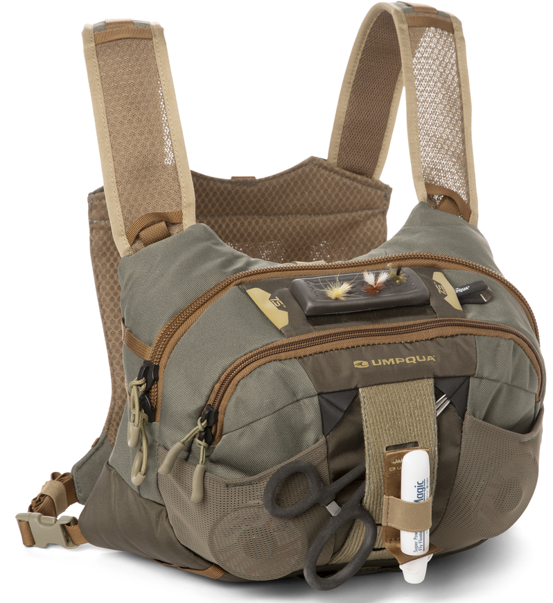 The Umpqua ZS2 Overlook Chest Pack loaded and ready to fish