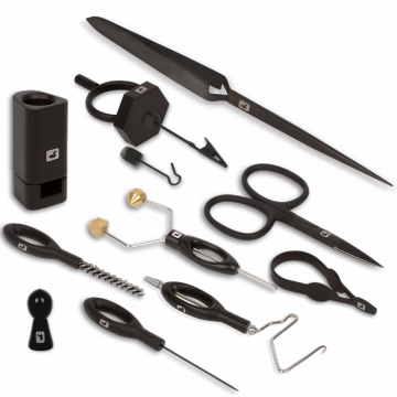 Complete Fly Tying Tool Kit - Black