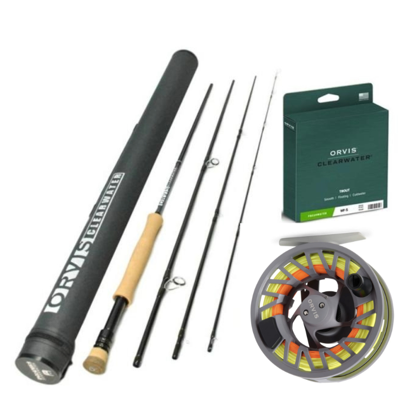 ORVIS CLEARWATER フライロッド 905-4pc リールセット Orvis Clearwater 905-4 Fly Rod Combo - ReelFlyRod