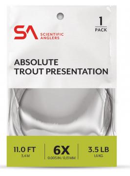 SA Absolute Trout Presentation Leader 1pk